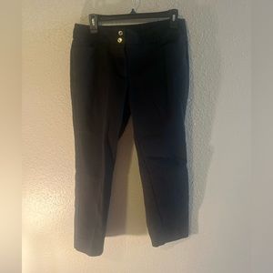 Anne Klein Black Career Wear Knit Capri Pants size 6